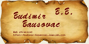 Budimir Bausovac vizit kartica